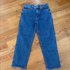 Madewell Perfect Vintage Straight Jeans Size 28 High Rise Medium Wash
